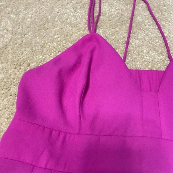 Express Dress Magenta Crisscross Strap Back Knee Length‎ Purple size 10 - Picture 12 of 15